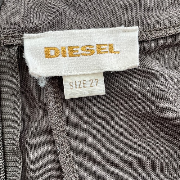 Diesel Layered Draped Grey Mini Skirt - Size 27 - Picture 9 of 16